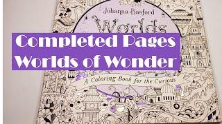 My Completed Pages in Worlds of Wonder by Johanna Basford