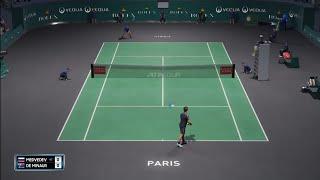 Daniil Medvedev vs Alex De Minaur | Rolex Paris Masters 1000 3rd Round | AO Tennis 2 - PS4 Gameplay