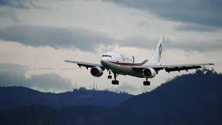 AeroUnion's Airbus A300 landing at SKRG/MDE airport. XA-LFR.