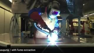 Сварочная горелка MIG/MAG сварки A.Binzel с системой вытяжки сварочных газов.