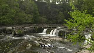 Aysgarth Falls |Natural Beauty | Yorkshire Dales | Running Water|Fremantle stock footage |E17R36 005