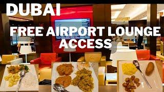 How to eat Free Unlimited Food at Airport | Dubai Airport Marhaba Lounge