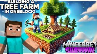 Building Tree Farm In Minecraft Oneblock