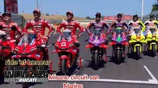 Ride of honour! day 1 2024 world Ducati week at Misano circuit