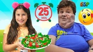 Maria Clara teaches JP how to eat well, exercise and other stories for children