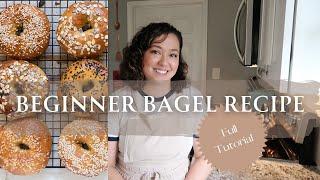 Easy Homemade Bagels for Beginners | Baking Basics | How to Make Bagels | Easy Bagel Tutorial | 