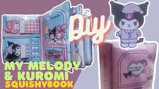 DIY My Melody and Kuromi Squishybook | Recreate | Tutorial