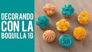 Cómo decorar cupcakes con la boquilla 1G