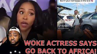 WOKE Black Hollywood Actress DECLARES Black People NEED TO EVACUATE America Over Trump Presidency!