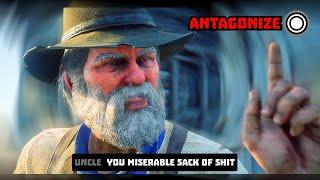 RDR2 - Uncle Literally Spamming ANTAGONIZE Button in This Scene