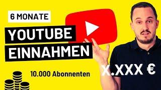 Youtube-EINNAHMEN nach 6 Monaten mit 10.000 Abonnenten 