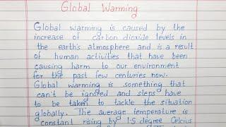 Write a short essay on Global Warming | Essay Writing | English