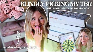 Blindly Picking My TBR!|mystery bags, number generator & prompts!