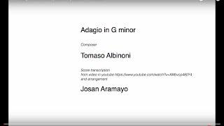 Albinoni - Adagio in G Minor - music score / music sheet / partitura