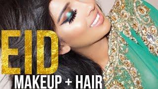 Eid Makeup & Hair | Green Glitter | irenesarah