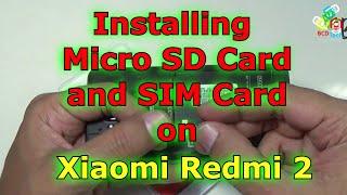 Xiaomi Redmi 2: How to insert SIM and Micro SD Card