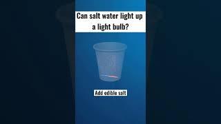 Can salt water light up a light bulb?