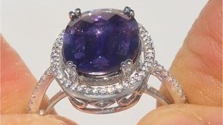 Certified Jewelry UNHEATED Natural VS Purple Sapphire Diamond 14k White Gold Estate Ring - 203