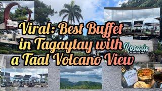 Famous Breakfast Buffet in the Philippines with stunning Volcano View
