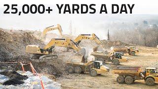 Moving 25,000+ Yards a Day with Three 90-Ton Excavators