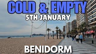 Benidorm - EMPTY Levante Beach, Bars & Market