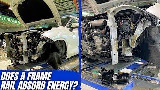 Does A Frame Rail Absorb Energy? #autobody #bodyshop #collision #bodywork #framemachine #autorepair