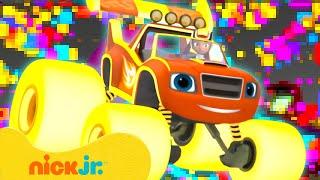 Blaze and Crusher Drive in a Video Game Race!  Blaze and the Monster Machines | Nick Jr.