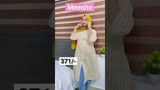 Meesho Super Affordable yellow & white striped dress 317/- only Code ( s-130141055)#shorts