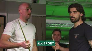 Wolves stars Ruben Neves and John Ruddy try SNOOKER trick shots | ITV Sport