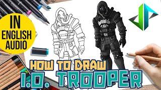 [DRAWPEDIA] HOW TO DRAW *NEW* I.O. TROOPER SKIN from FORTNITE - STEP BY STEP DRAWING TUTORIAL