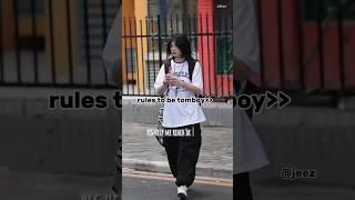 RULES TO BE TOMBOY #tomboy #tomboyfashion #tomboygirl #badgirl#boyish #viral #fypシ#subscribe