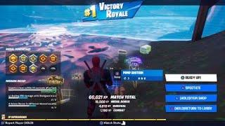 My first time using the Deadpool Fortnite skin is a win!!!