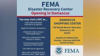 Disaster Recovery Center opening in Damascus, Va.