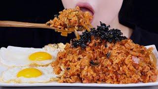 Kimchi Spam Fried Rice • Toasted Seaweed and Fried Eggs  • Cooking Mukbang ASMR