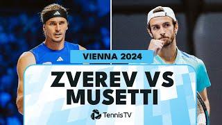 THRILLING Alexander Zverev vs Lorenzo Musetti Match Highlights | Vienna 2024