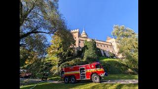 Hasiči zásah požiar v citadele Bojnického zámku- Firefighters fire in the citadel of Bojnické Castle