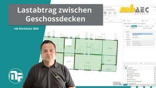 Lastabtrag zwischen Geschossdecken in MicroFe – Modul M161 der mb WorkSuite 2025 mbinar #24-20