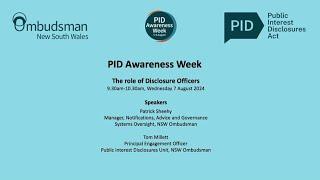 PID Awareness Week - The role of Disclosure Officers