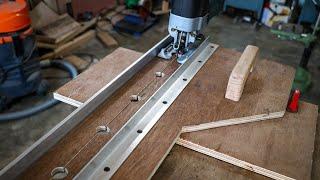 Make A Jigsaw Guide Track || DIY Jigsaw Straight And Crosscut Jig