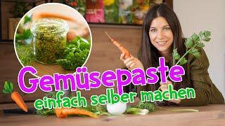 Gemüsepaste selber machen  Schnelles Rezept für das ganze Jahr frische Gemüsebrühe! #gemüse