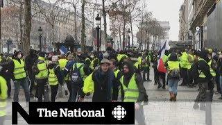 Yellow vest protesters in Paris demand better living standards