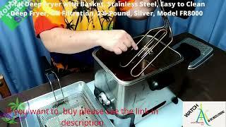 T fal Deep Fryer with Basket, Stainless Steel, Easy to Clean Deep Fryer, Oil Filtration, 2 6 Pound,