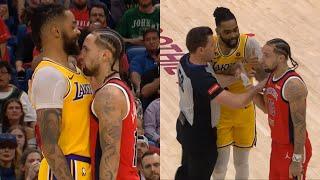 Jose Alvarado gets in D'Angelo Russell's face and they get chippy 