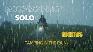 Solo Moto Camping/ Camping With Cat/ Camping In The Rain Eps.5