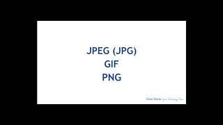 What are the most common image types on the web?