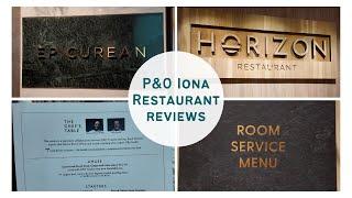 P&O Iona Cruise Ship Restaurants Onboard, Full Menus and Reviews | Vlog Series