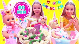 Baby dolls and baby Annabell doll videos for kids | Magic twins