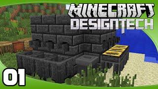 DesignTech - Ep. 1: Basic Tinker's Construct Tools | Minecraft Modded Survival Let's Play