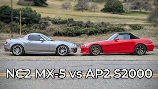 2007 Honda AP2 S2000 vs 2010 Mazda NC2 Miata - Head to Head Review!