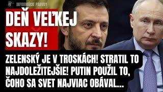 Začal deň veľkej skázy! Zelenský je v troskách! Stratil to najdôležitejšie! Putin použil to, čo svet